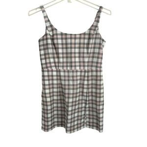 Aeropostale Plaid Scoop-Neck Notched Mini Dress Size Large